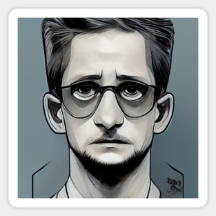 Edward Snowden | Comics style Sticker